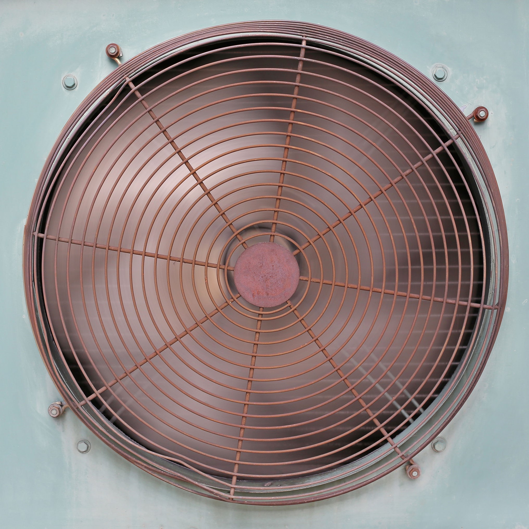 The fan of an air conditioner. 